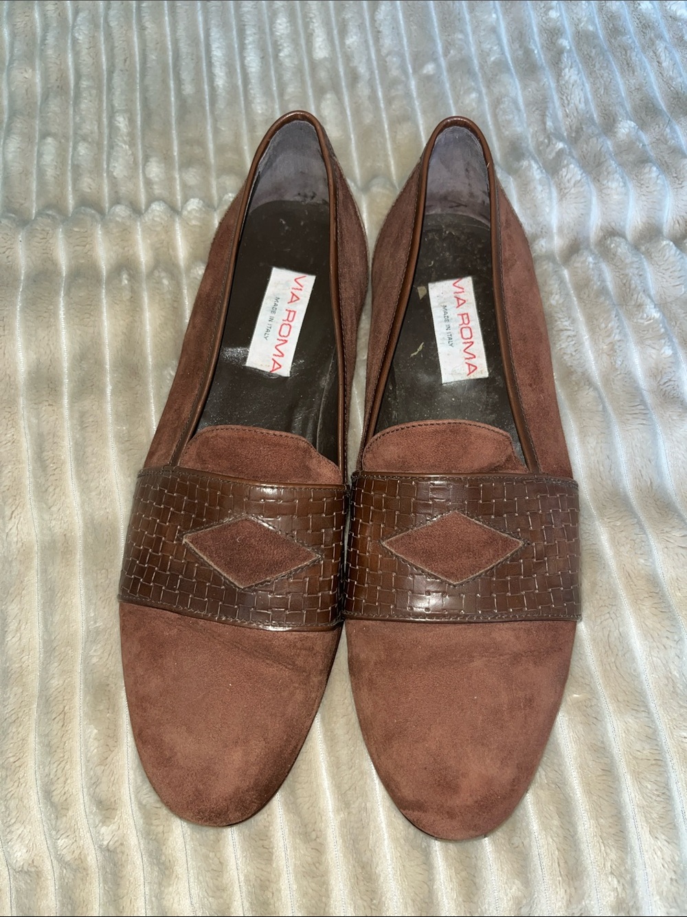 Men’s Brown Suede Loafers - Classic Slip-On Style size 11